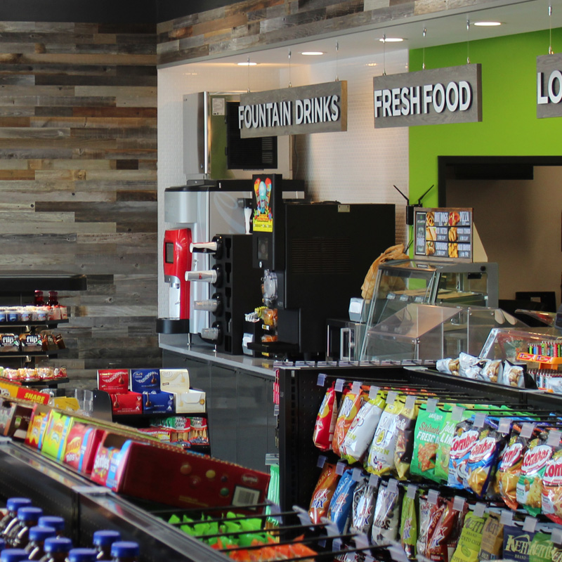 Inside of an Atlantis Fresh Market convenience store