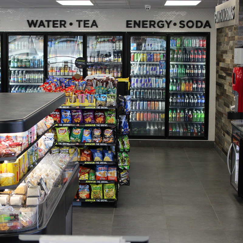 Inside of an Atlantis Fresh Market convenience store